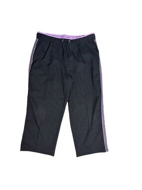 Made For Life Capri Pants Womens Black Purple Size Medium